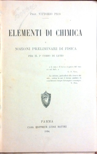 Elementi chimica nozioni - di,