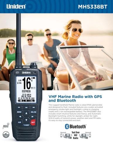 Uniden mhs338bt radio marina - uniden,