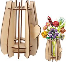 Vaso 3D Bouquet Di Fiori in Legno, Puzzle in Legno, Vaso Di Fiori, Piccoli Vasi 
