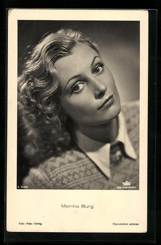 Cartolina attrice monika burg - cartolina,