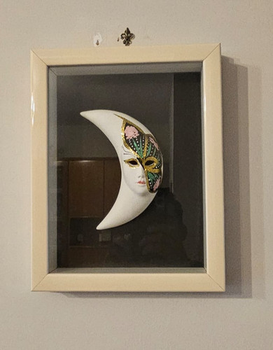 Quadro legno con - quadro, maschera