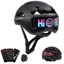 Casco Bici LED con Display LED