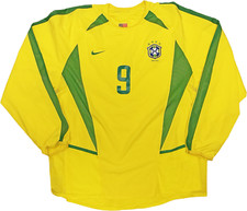maglia match worn vintage Brasile Ronaldo Brazil Nike 2002 World Cup Mondiali L