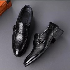 scarpe uomo a punta in pelle
