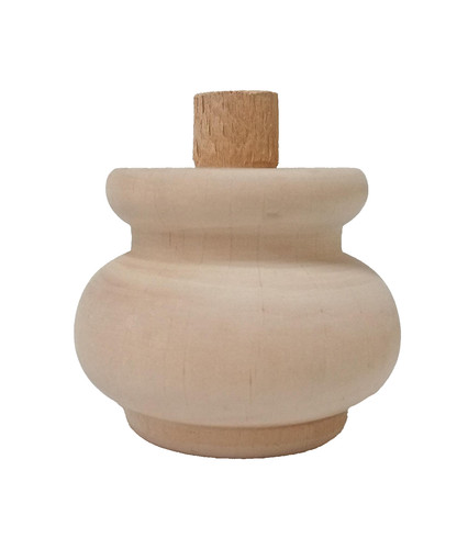 Piede piedino legno grezzo - piede,