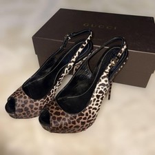 GUCCI decolte tacco leopardate