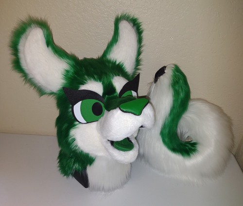 Greenfrost husky fursuit - greenfrost,
