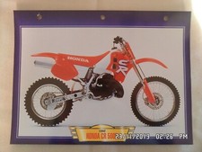 CARTE FICHE MOTO HONDA CR 500 R 1992