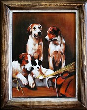 Cane - Dipinto a Olio Mano