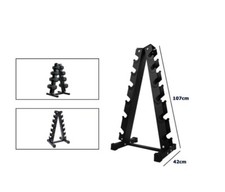 Rastrelliera Supporto Verticale Porta 12 Manubri Pesi Palestra Espositore