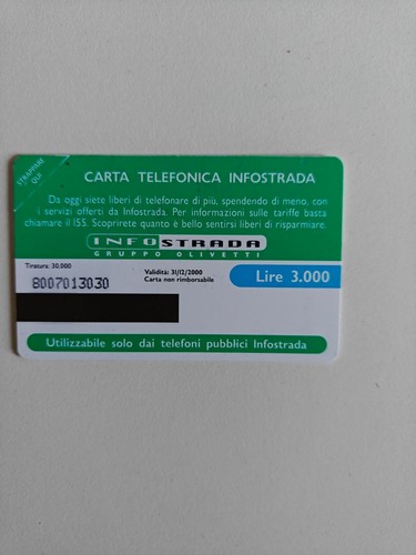 Scheda telefonica infostrada - scheda,