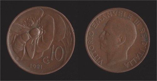Centesimi 1921 ape - 10,