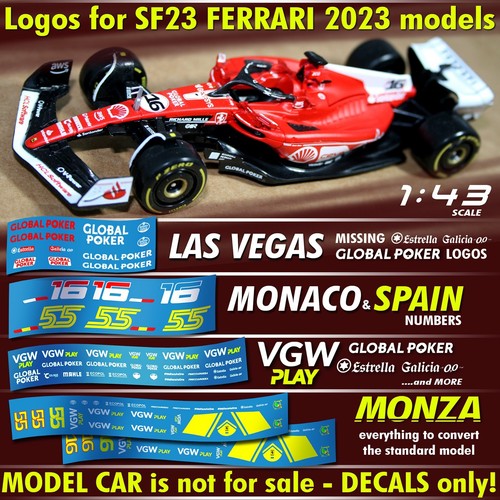 Ferrari sf23 decalcomanie - decalcomanie, las