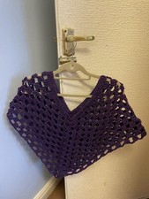 poncho viola fatto a mano