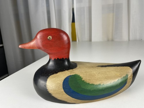Statua legno anatra - legno,