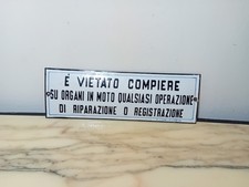 Tabella Targa Smaltata Organi