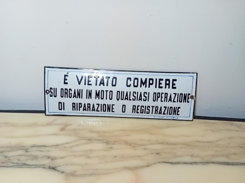 Tabella targa smaltata organi - smaltata,