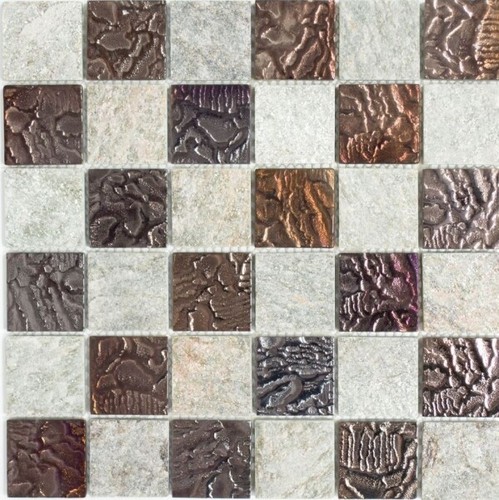 Piastrella mosaico grigio