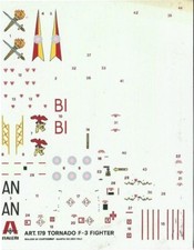 PANAVIA TORNADO F.3 1/72 DECALS DA KIT ITALERI (CARTOGRAF) 120x97mm ca.