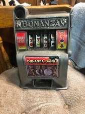 Rara banca monete stile slot machine giocattolo Bonanza vintage
