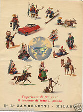 FARMACI FARMACEUTICA, PIEGHEVOLE ZAMBELETTI MILANO, EDITO 1955      m