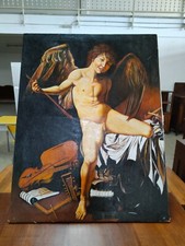 DIPINTO AD OLIO SU TELA AMOR OMNIA VINCIT DI LUIGI GOBBI