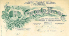 Carta int. CORRADO FRERA costruzione Velocipedi e Automobili. Milano 1904