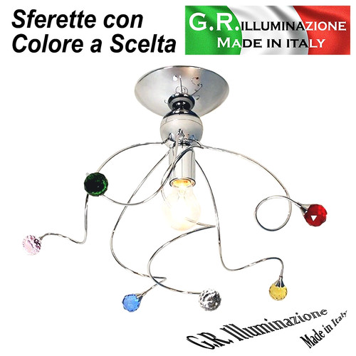 Plafoniera moderna cromata - moderna, 1