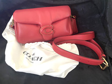 Borsa a tracolla Coach C0772 Pillow Tabby 26 pelle mela rossa tracolla nuova senza etichette
