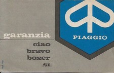PIAGGIO CIAO BRAVO BOXER SI LIBRETTO GARANZIA 1984