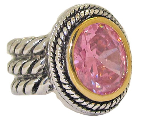 Anello rosa doppio cavo - anello,