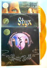3 GOLD VINYL CANADA STYX LP SET EQUINOX CRYSTAL BALL GRAND ILLUSION PROG METAL