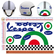 Vespa tricolor helmet stickers