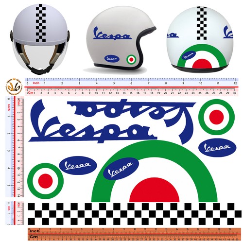 Adesivi casco vespa - , tricolore
