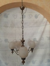 Lampadario in ottone 3 bracci