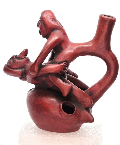 Scultura pipa rituale in - in,