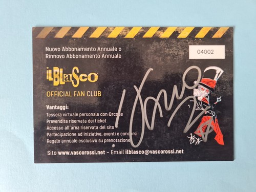 Vasco rossi tessera fan - rossi,