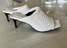 New Cos Leather white heels
