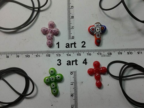 Collana croce murrine - collana,