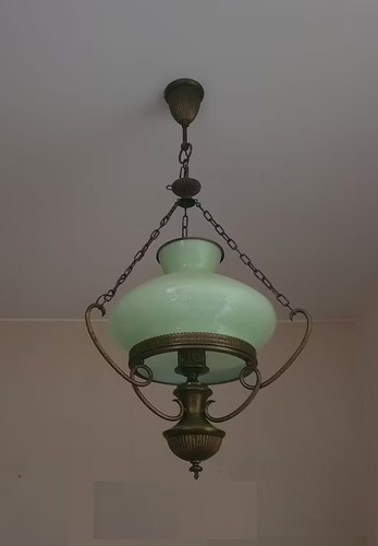 Lampadario vintage ottone - , e