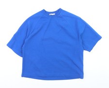 T-shirt donna Zara blu basic