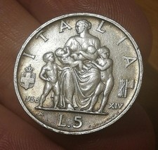 5 LIRE 1936 - FAMIGLIA -