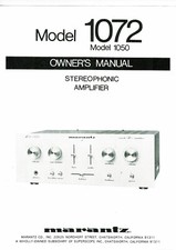 Marantz user manual manuale manuale istruzioni per 1050 / 1072 Copy