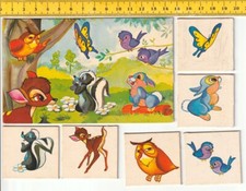 BAMBI 80s Loto - Walt Disney France set pezzi puzzle gioco incompleto cartoncini