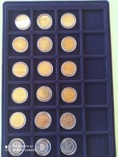 Lotto di 18  monete da 2 e 1/4di euro miste FDC da rotolino vari anni