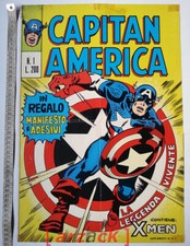 CAPITAN AMERICA Manifesto Locandina Promozionale SUPPLEMENTO AL n° 1 CORNO 1973