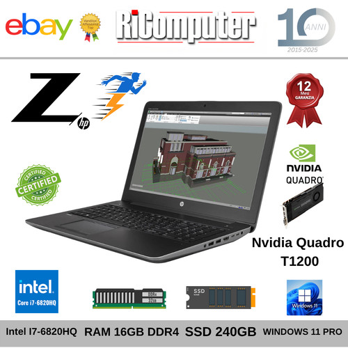 Zbook i7 6820hq 16gb - 15, g3