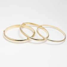 Bracciale Rigido Lucido In Oro