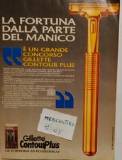GILLETTE CONTOUR PLUS CONCORSO 1988 PUBBLICITÀ ADVERTISING WERBUNG CLIPPING