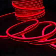 STRISCIA LED NEON FLESSIBILE ROSSO PER SCRITTE INSEGNE LUMINOSE STRIP 5 MT